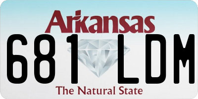 AR license plate 681LDM