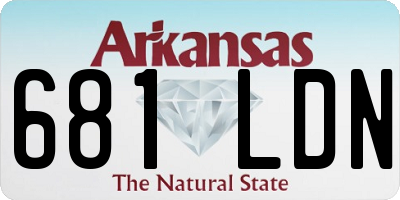 AR license plate 681LDN