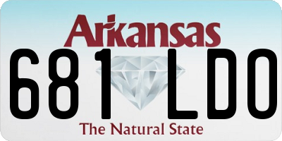 AR license plate 681LDO