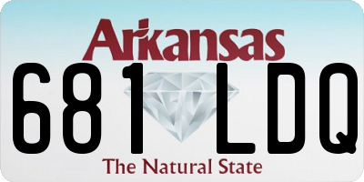 AR license plate 681LDQ