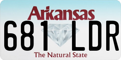 AR license plate 681LDR