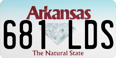 AR license plate 681LDS