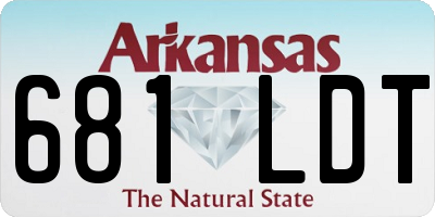 AR license plate 681LDT