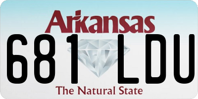 AR license plate 681LDU