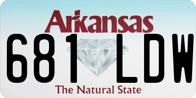 AR license plate 681LDW