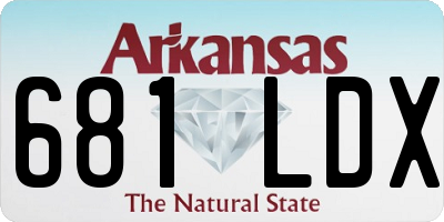 AR license plate 681LDX