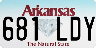 AR license plate 681LDY