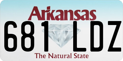 AR license plate 681LDZ