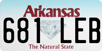 AR license plate 681LEB