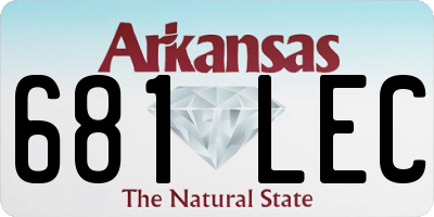 AR license plate 681LEC