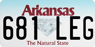 AR license plate 681LEG