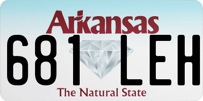 AR license plate 681LEH