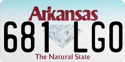 AR license plate 681LGO