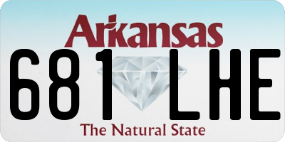 AR license plate 681LHE