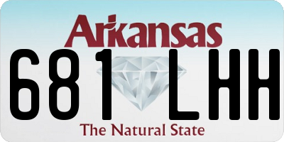 AR license plate 681LHH
