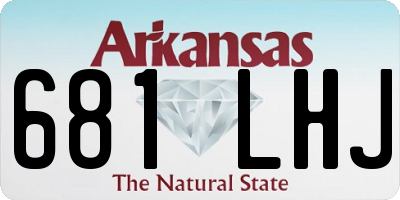 AR license plate 681LHJ