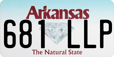 AR license plate 681LLP