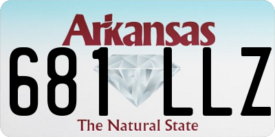 AR license plate 681LLZ