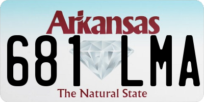 AR license plate 681LMA