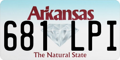 AR license plate 681LPI