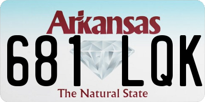 AR license plate 681LQK