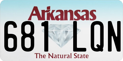 AR license plate 681LQN