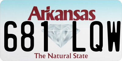 AR license plate 681LQW