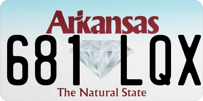 AR license plate 681LQX