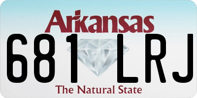 AR license plate 681LRJ