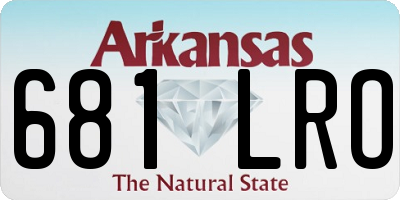 AR license plate 681LRO