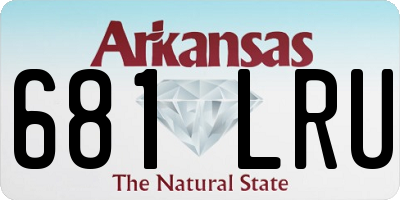 AR license plate 681LRU