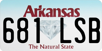 AR license plate 681LSB