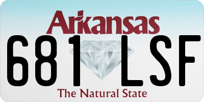 AR license plate 681LSF