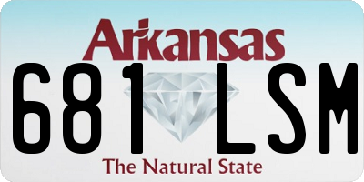 AR license plate 681LSM