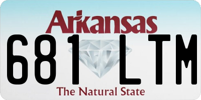 AR license plate 681LTM