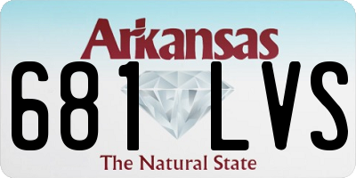 AR license plate 681LVS
