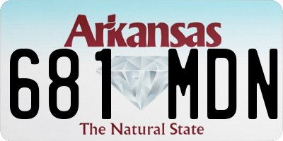 AR license plate 681MDN