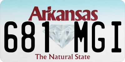 AR license plate 681MGI