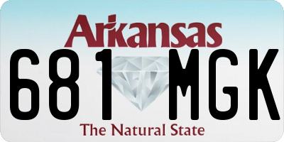 AR license plate 681MGK