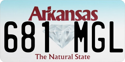 AR license plate 681MGL
