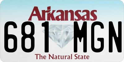 AR license plate 681MGN