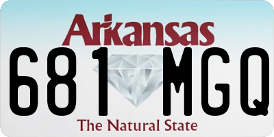 AR license plate 681MGQ