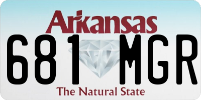 AR license plate 681MGR