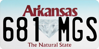 AR license plate 681MGS