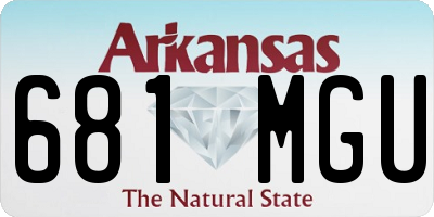 AR license plate 681MGU