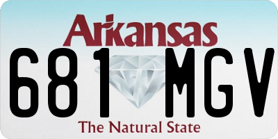 AR license plate 681MGV