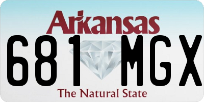 AR license plate 681MGX