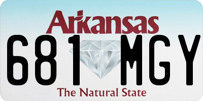AR license plate 681MGY