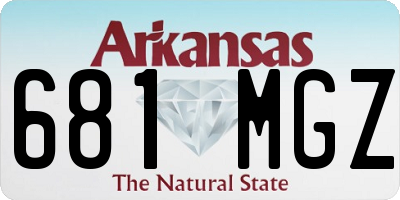 AR license plate 681MGZ