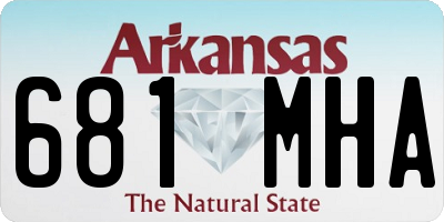 AR license plate 681MHA